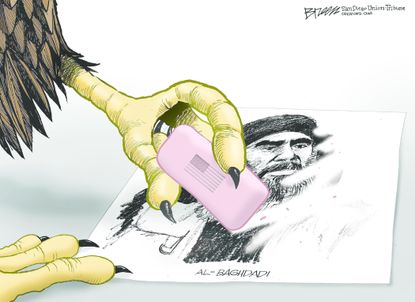 Political Cartoon U.S. Al-Baghdadi Erased