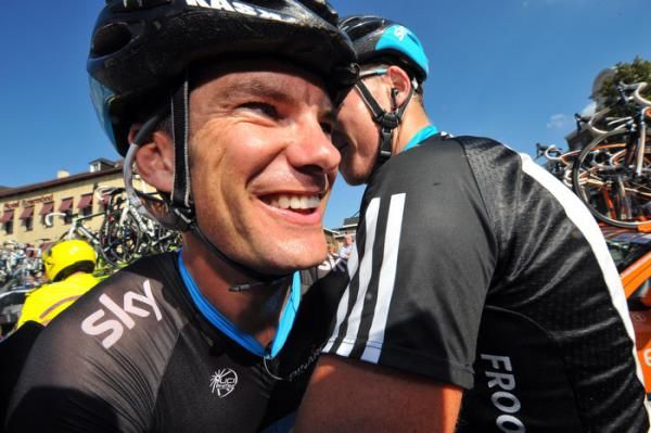 Gregory Henderson (Team Sky) is all smiles after winning the stage