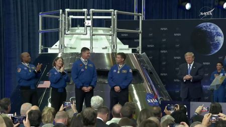 President Donald Trump awarded the four astronauts of NASA's Artemis II moon mission the Congressional Space Medal of Honor on Aug. 28, 2026.