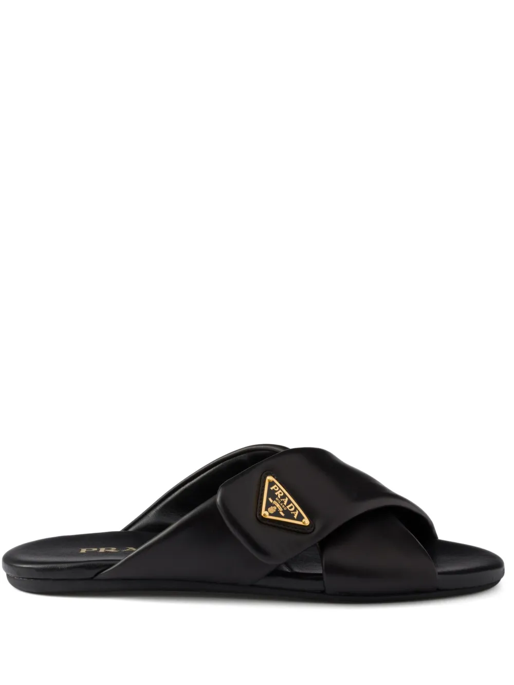 Padded Nappa Leather Slides | 36