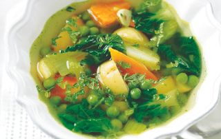 chunky soups, spring veg soup