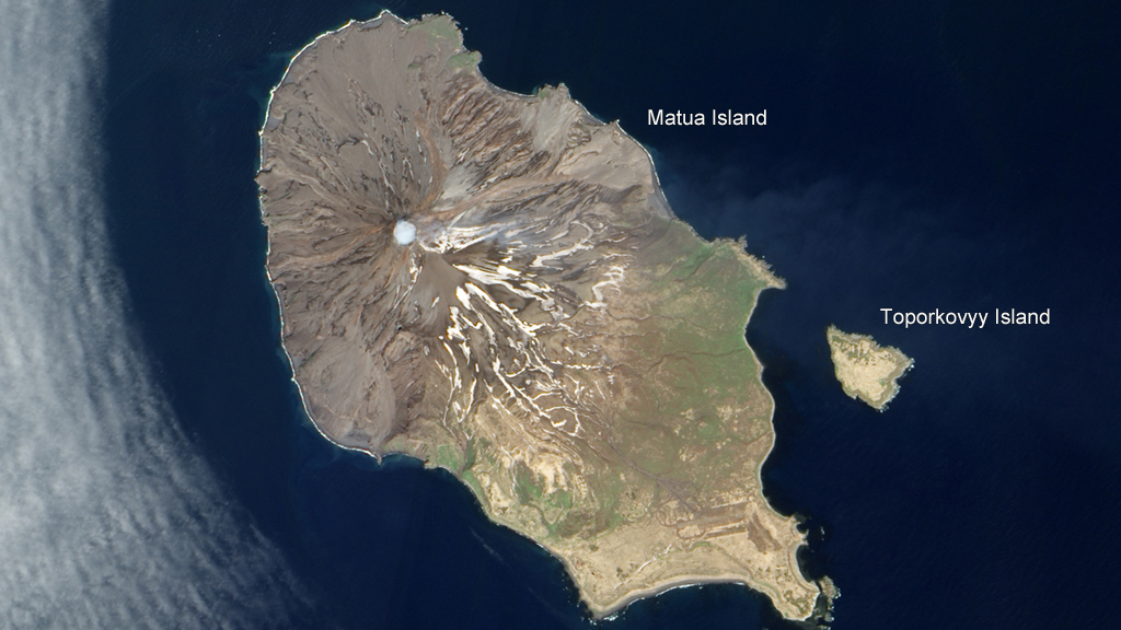 sarychev, volcanic eruption, photos from space