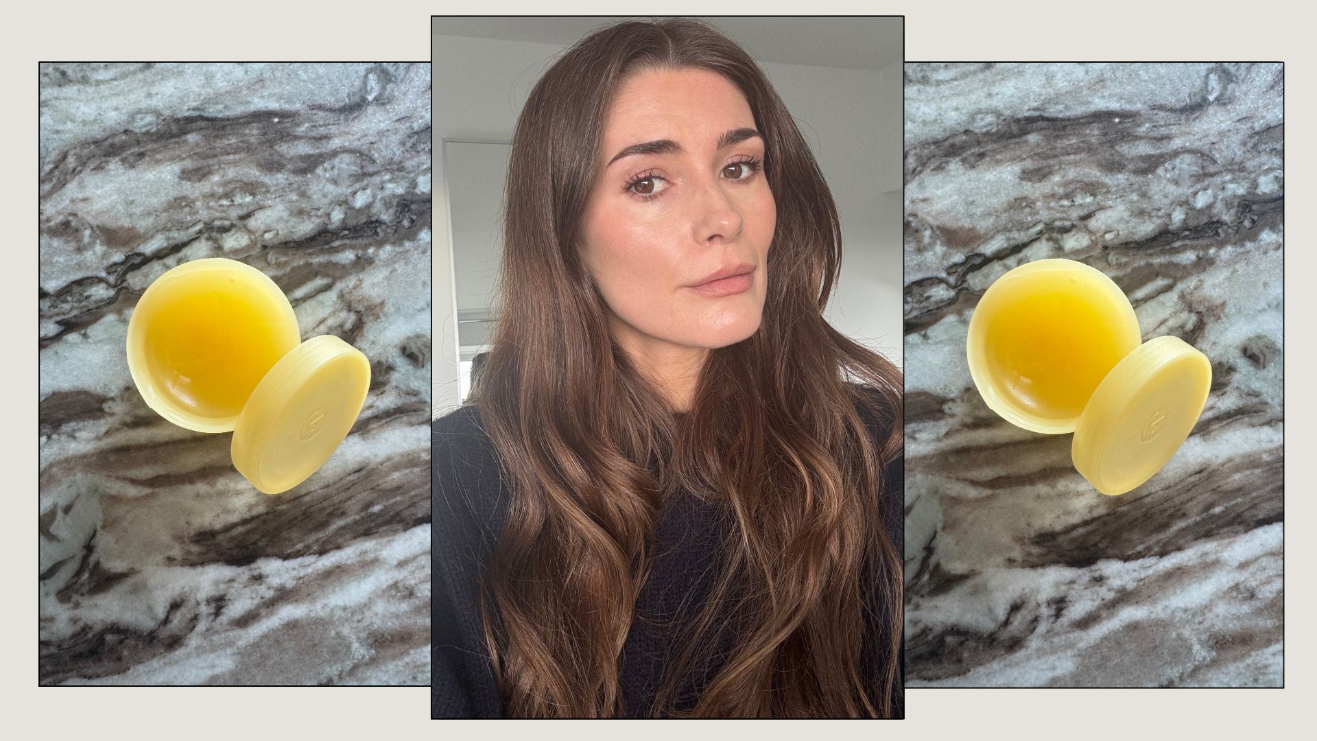 Eleanor testing the Garnier vitamin C sorbet cream