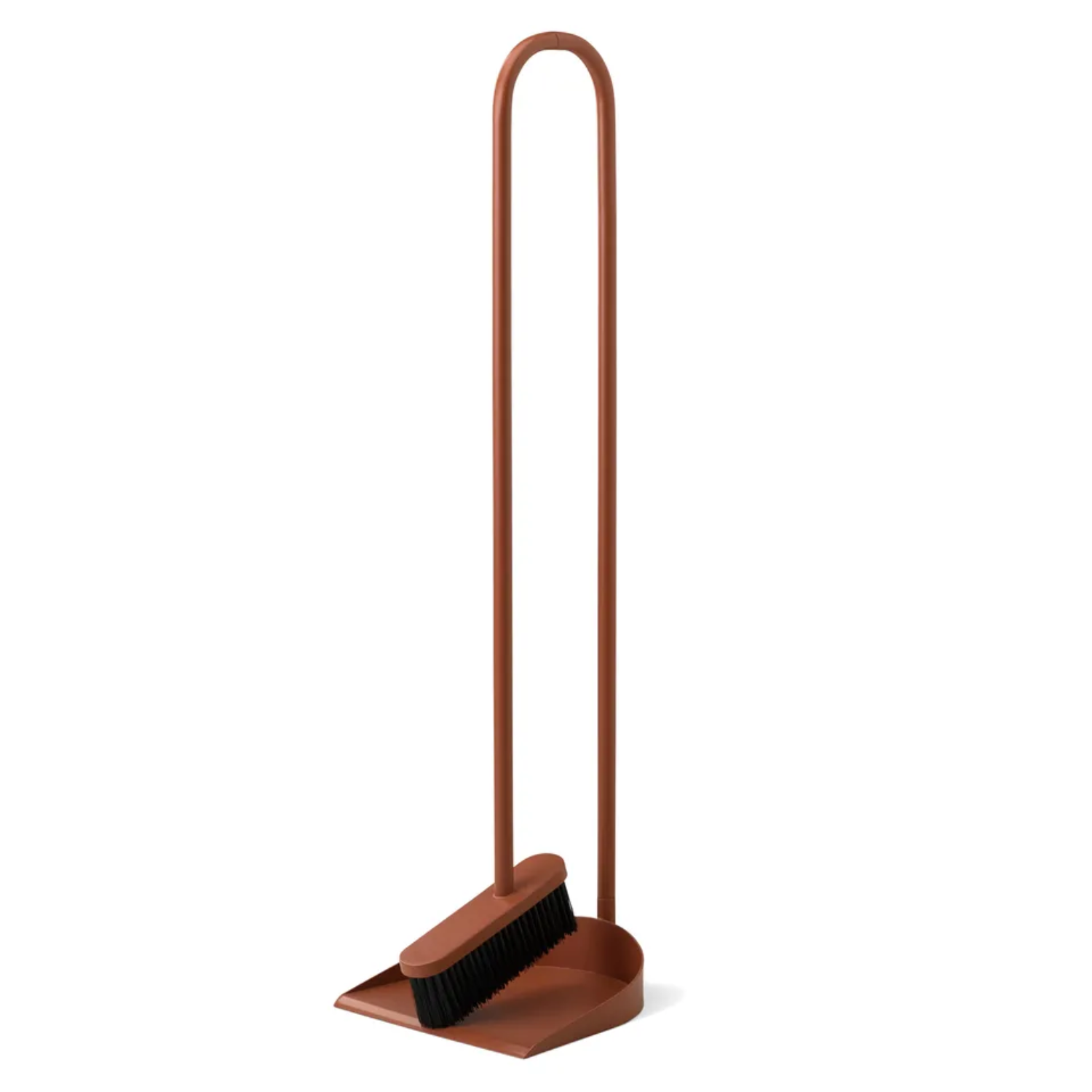 A cane broom and brush set