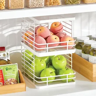 Design Stackable Food Organizer Storage Basket