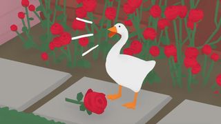 A screenshot from Untitled Goose Game