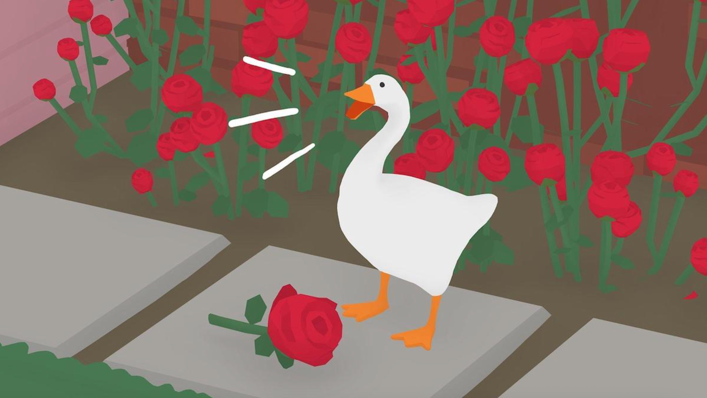 A screenshot from Untitled Goose Game