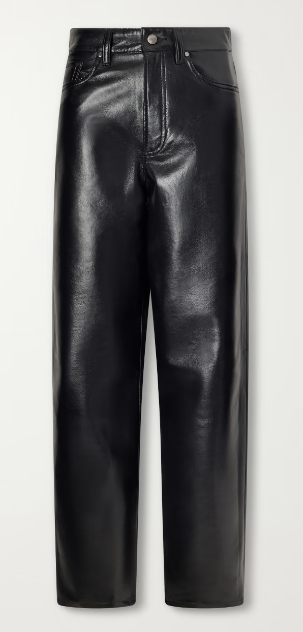Agolde, Nate Leather-Blend Tapered Pants