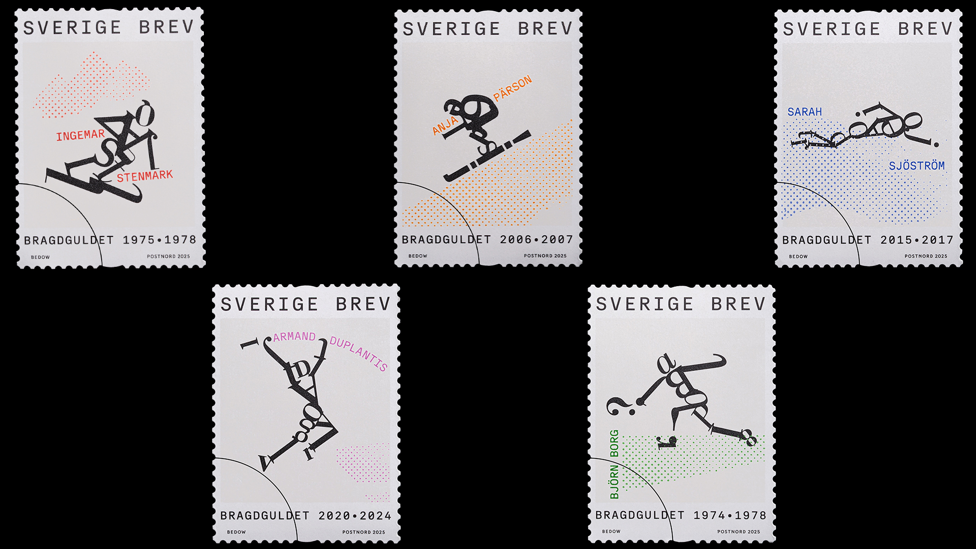 PostNord Bragdguldet stamps
