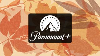 Paramount+ logo on abstract background of autumn leaves