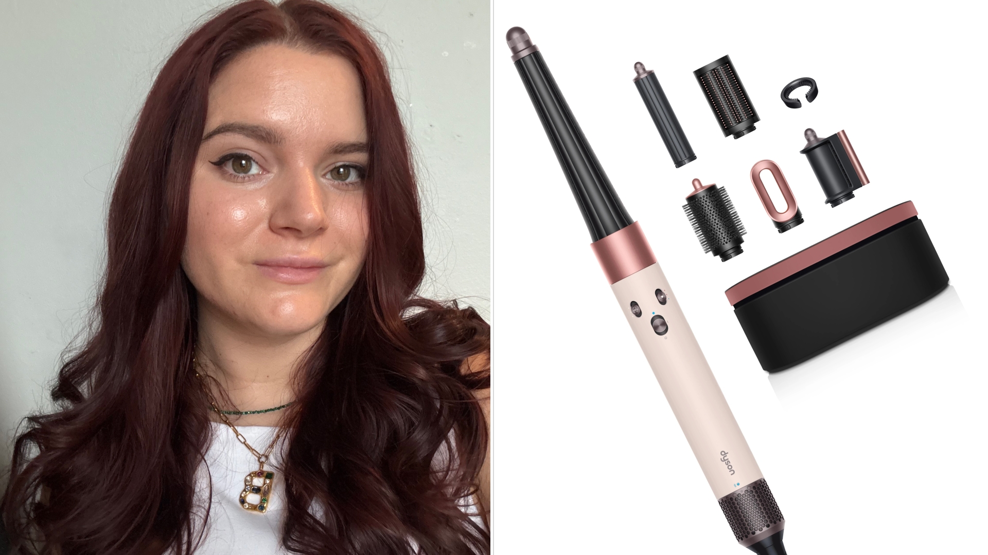 Split image of brooke knappenberger with the dyson airwrap id