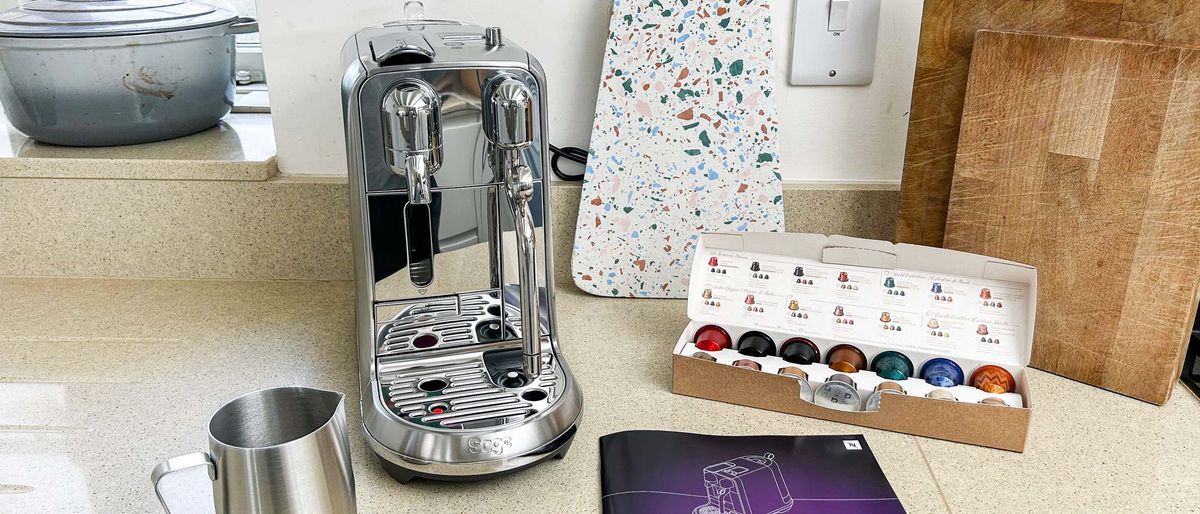 Breville Nespresso Creatista Plus sitting on kitchen counter