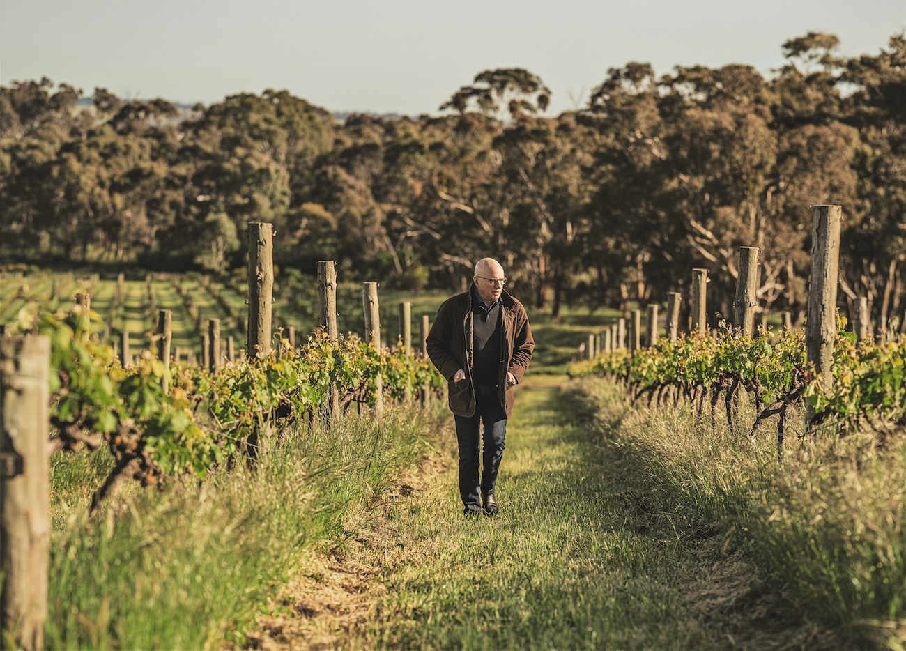 Jeffrey Grosset in the Polish Hill River Vineyard