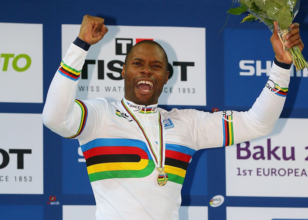 during Day Five of the UCI Track Cycling World Championships at the National Velodrome on February 22, 2015 in Paris, France.