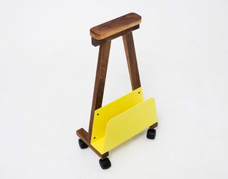 Yellow coloured wooden block access for security