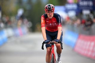Pavel Sivakov (Ineos) finishes the Giro d'Italia stage to Crans-Montana before the rest day