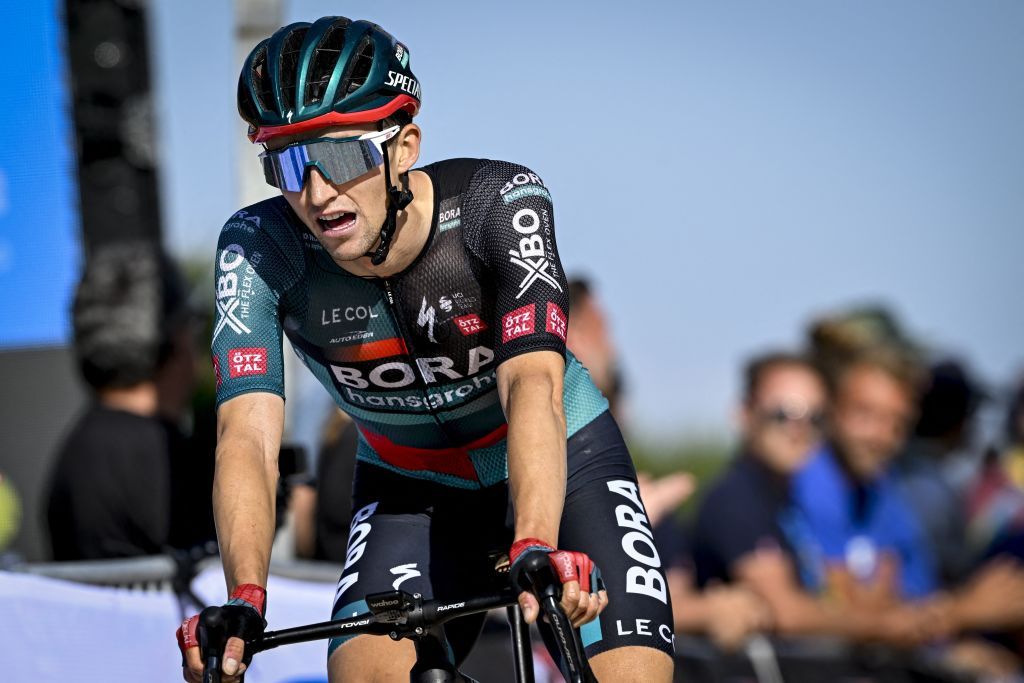 Australian Jai Hindley of BoraHansgrohe pictured during stage 9 of the Tour de France cycling race a 1824 km race from SaintLeonarddeNoblat to Puy de Dome France Sunday 09 July 2023 This years Tour de France takes place from 01 to 23 July 2023 BELGA PHOTO DIRK WAEM Photo by DIRK WAEM BELGA MAG Belga via AFP Photo by DIRK WAEMBELGA MAGAFP via Getty Images