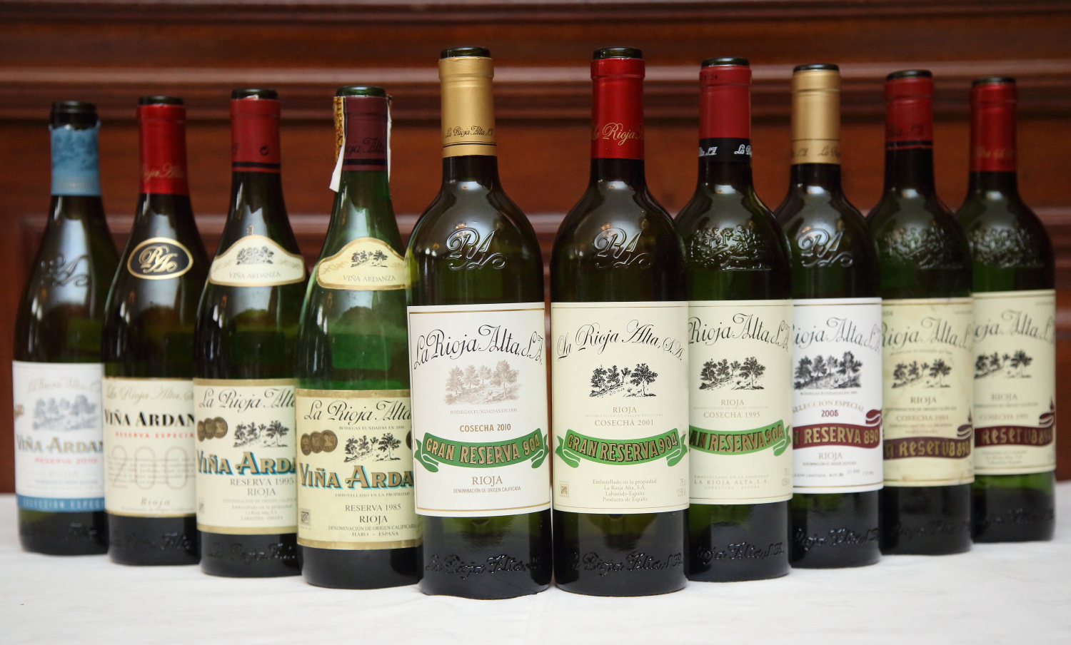 Wines tasted at La Rioja Alta Masterclass