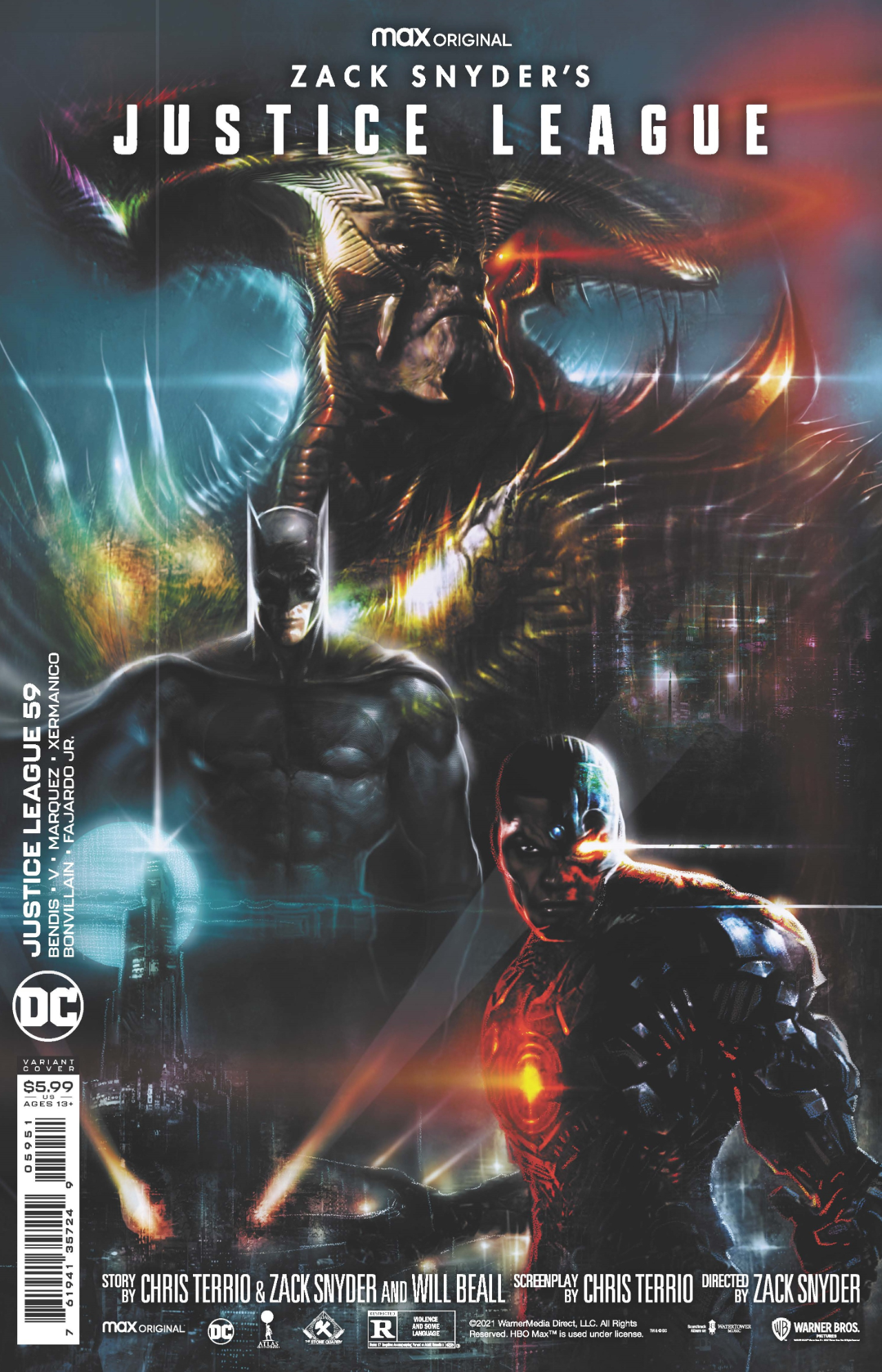 Cubiertas variantes de la Liga de la Justicia de Zack Snyder