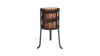 This fire basket adds Nordic chic to your garden
