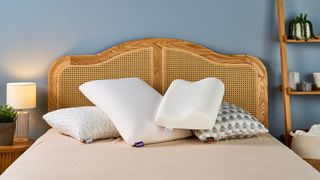 Pillows stacked atop each other