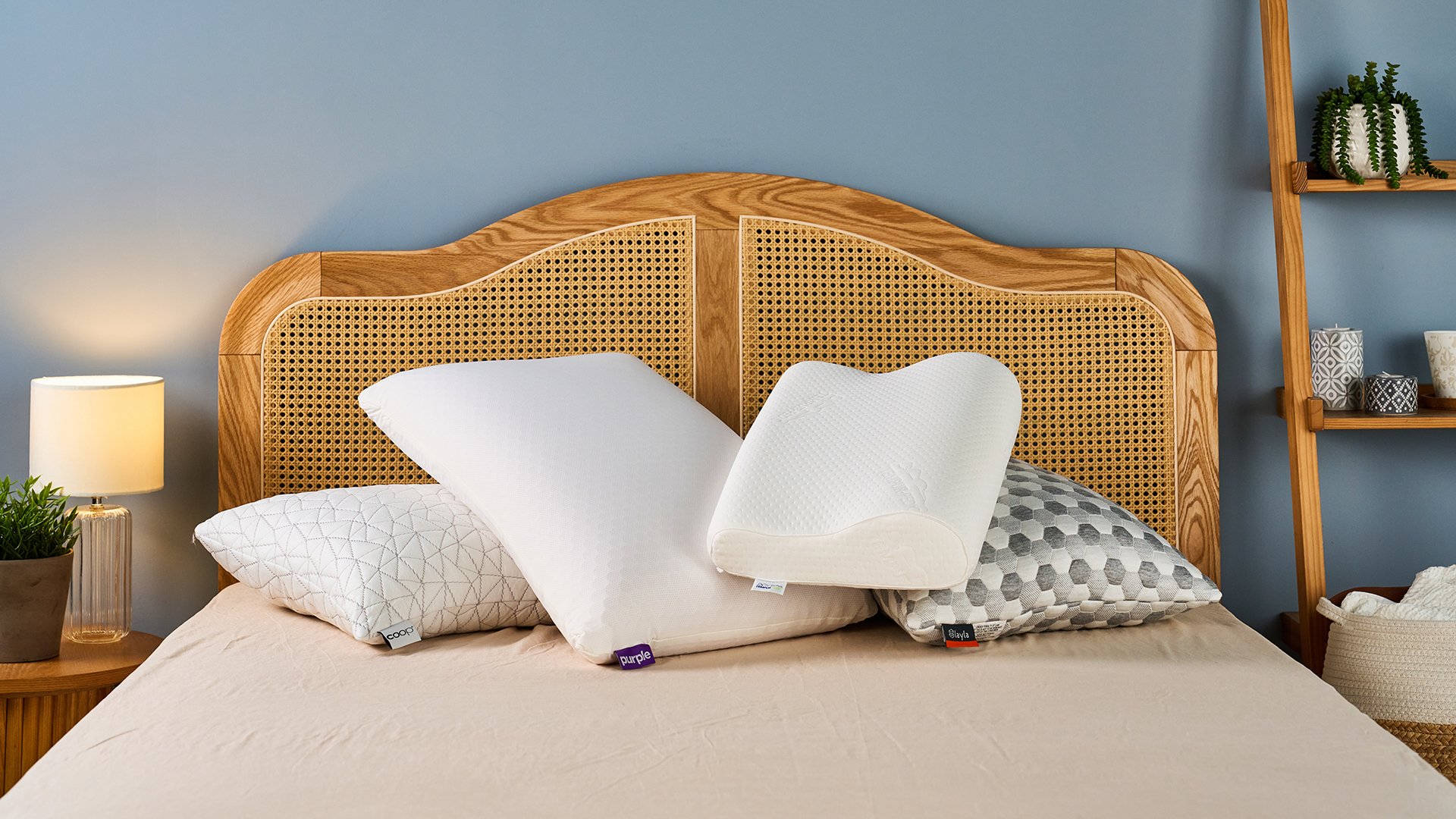 Pillows stacked atop each other