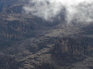 What goes up must come down, the scene as the team descends the mountain