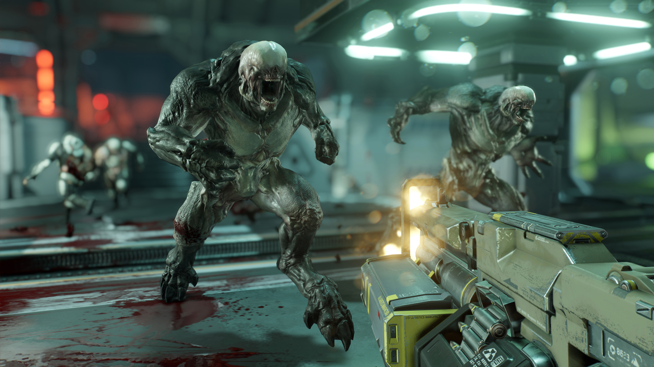 Aliens attacking in Doom, one of our best PS4 games