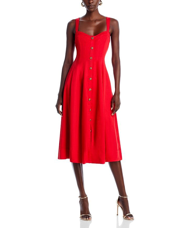 Button Front Midi Dress - 100% Exclusive