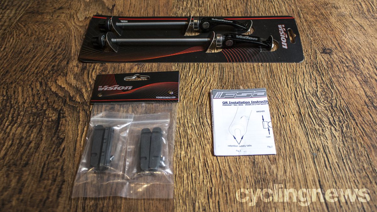 Vision brake pads and skewers