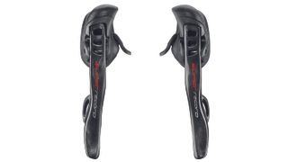 The Campagnolo Super Record EPS 12-speed Ergopower shifters