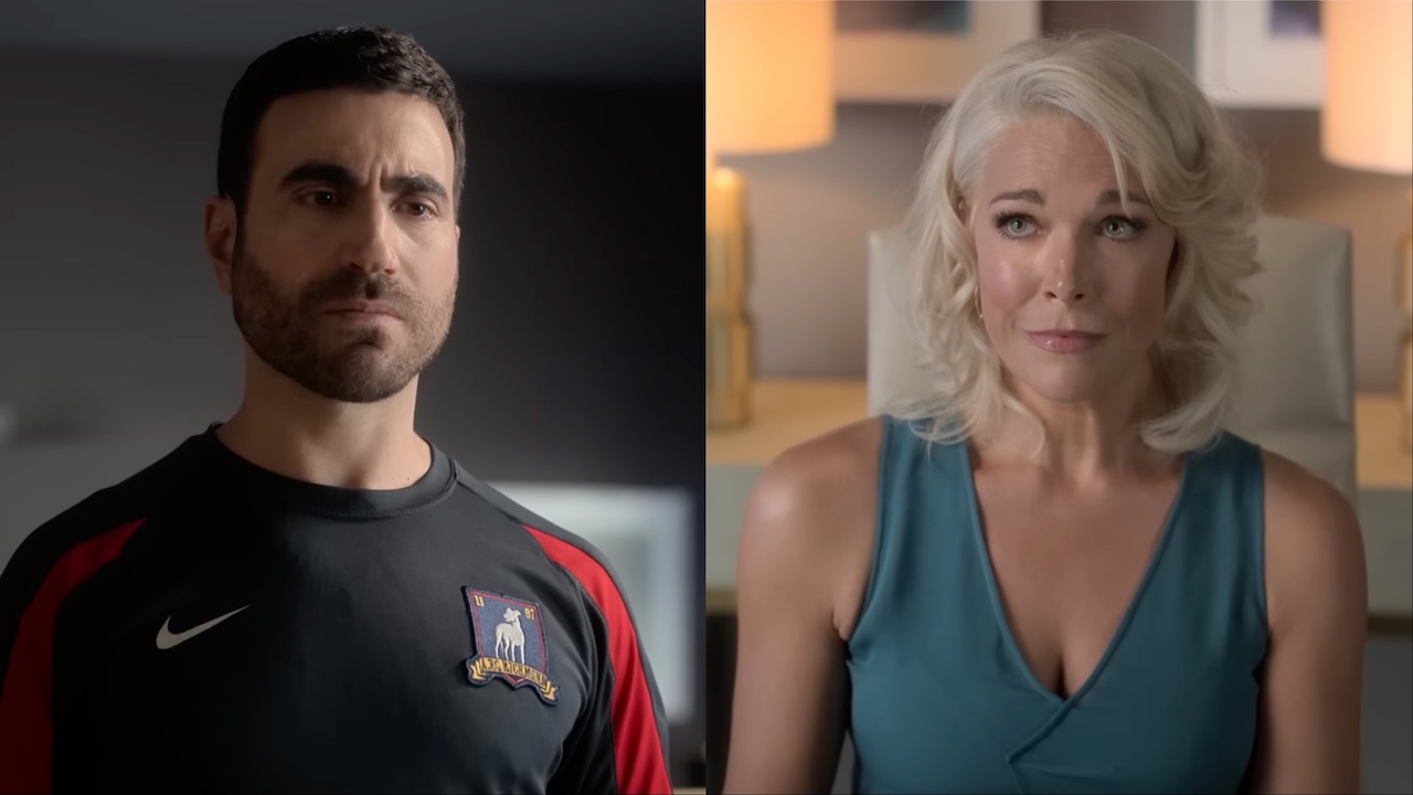 Side-by-side pictures of Brett Goldstein and Hannah Waddingham in Ted Lasso