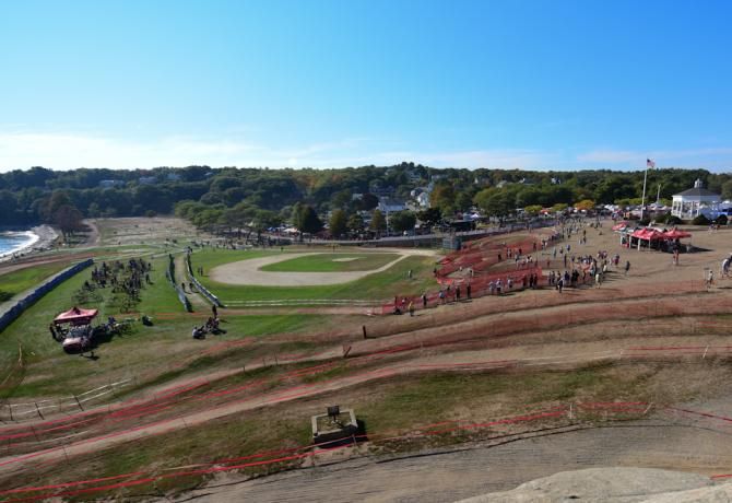 The lower half of the Gloucester course