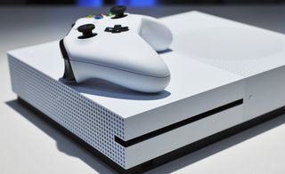 Image of Xbox One S and Xbox Wireless Controller.