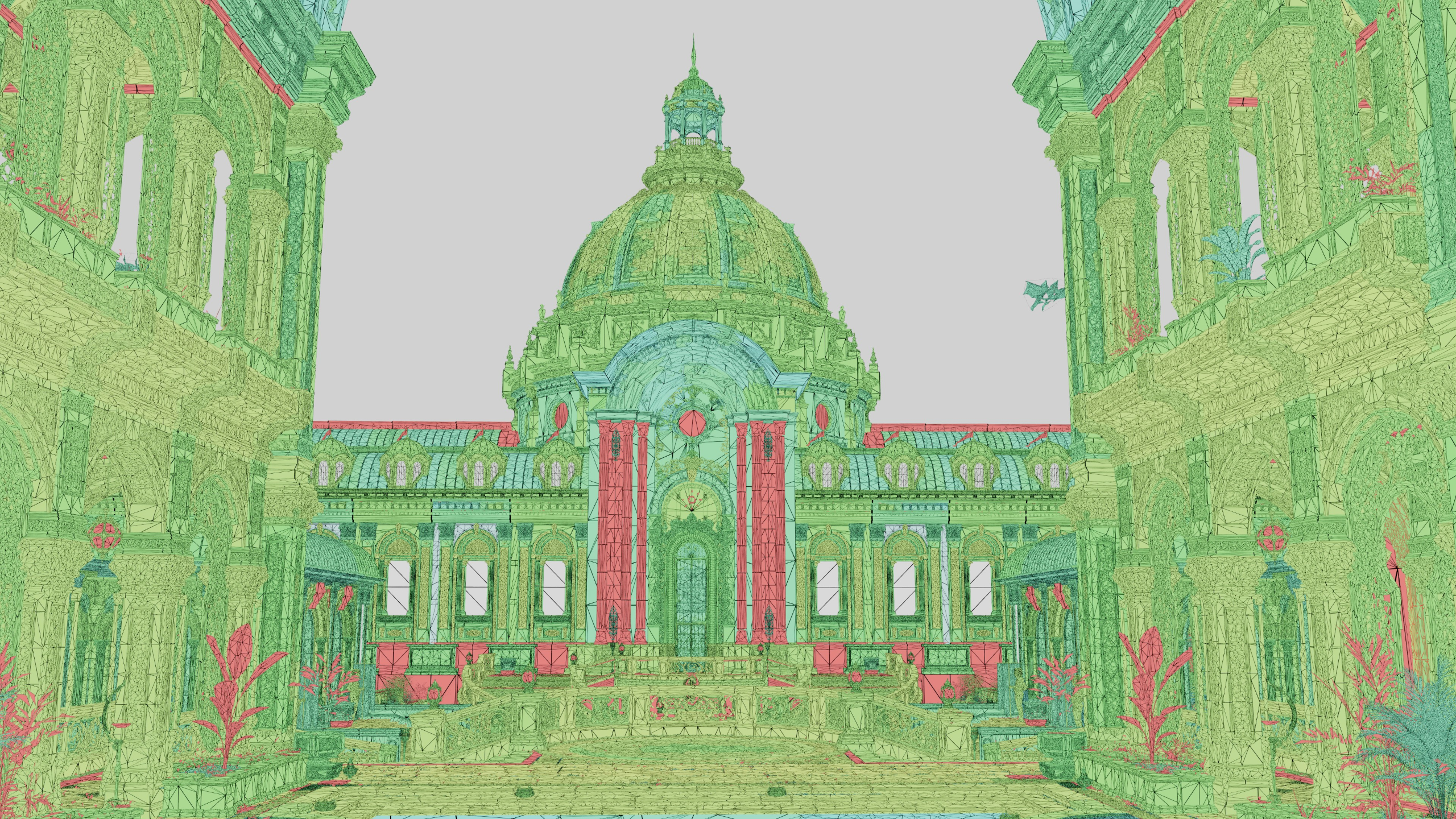 Nvidia Zorah Yard у перегляді рівня деталізації Mega Geometry
