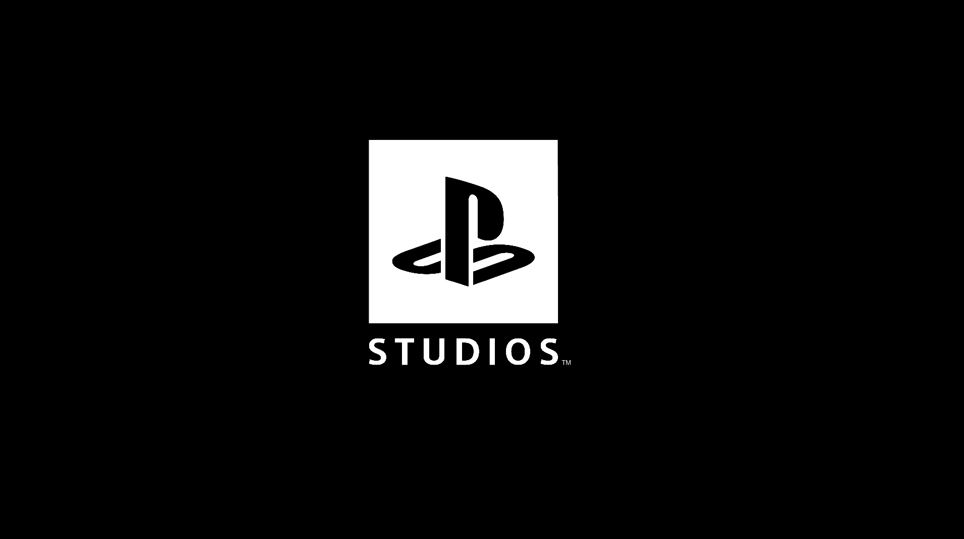 Logo PlayStation Studios em fundo preto