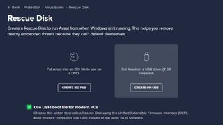 Avast Free Antivirus rescue disk