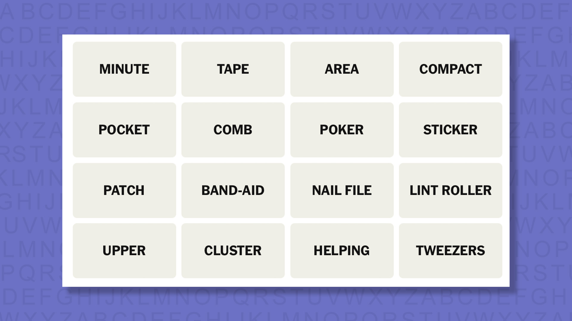 NYT Connections answers for game 964 on a purple background