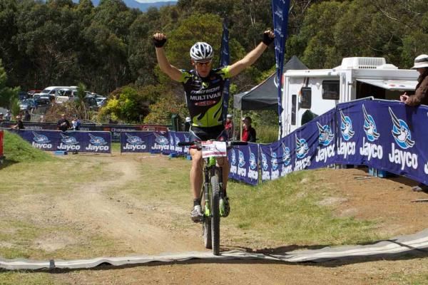 Chris Jongewaard celebrates his win