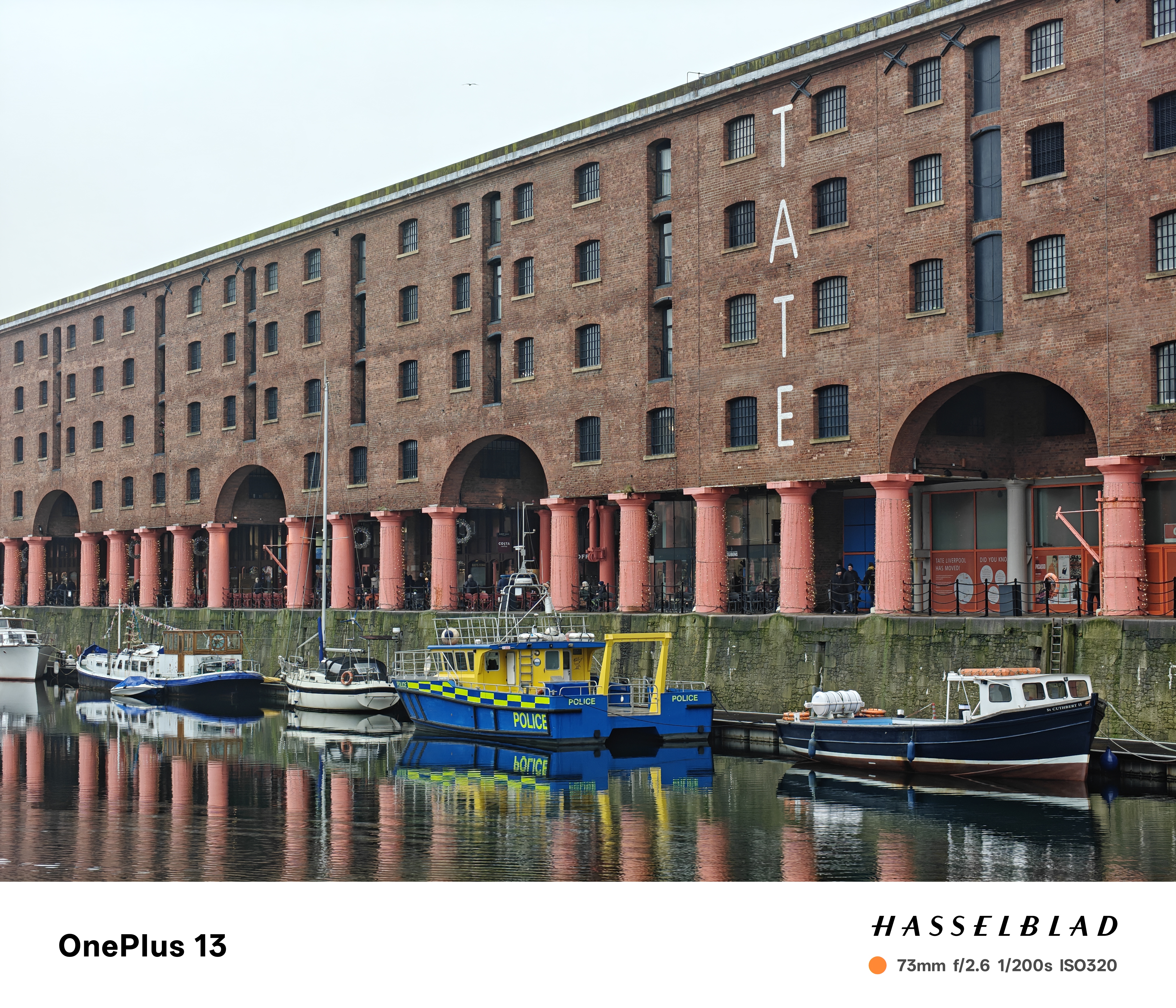 The Albert Dock in Liverpool on a cloudy day