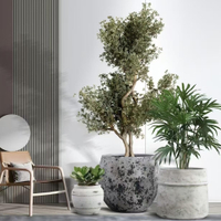 Round Concrete Planter Set of 3