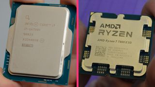 An Intel 14700k vs 7800x3d from AMD