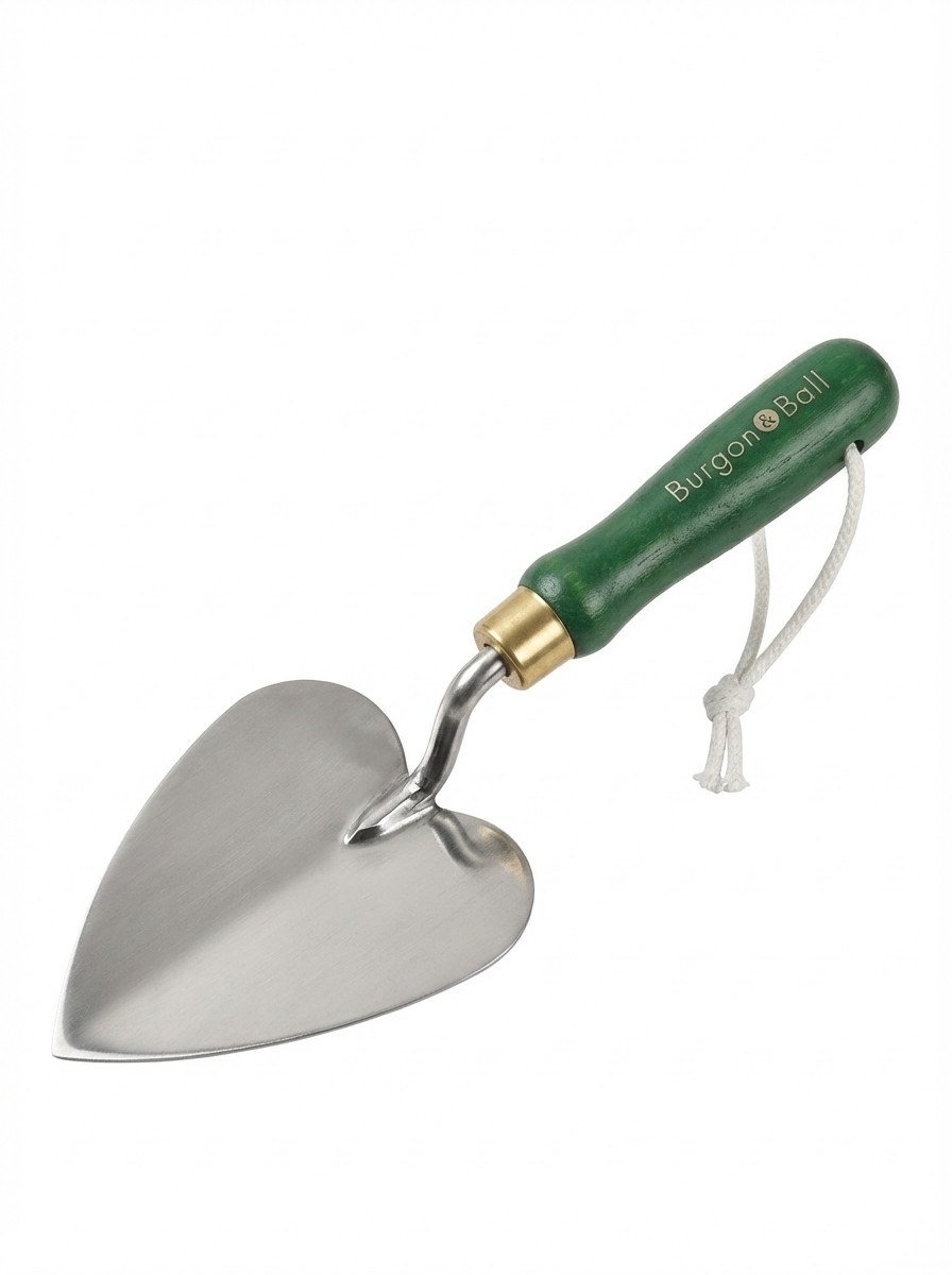 Burgon & Ball Collector Stainless Steel Planting Trowel, Olive
