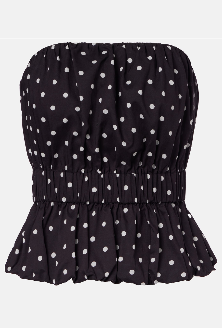 An image of a polka-dot top from Posse