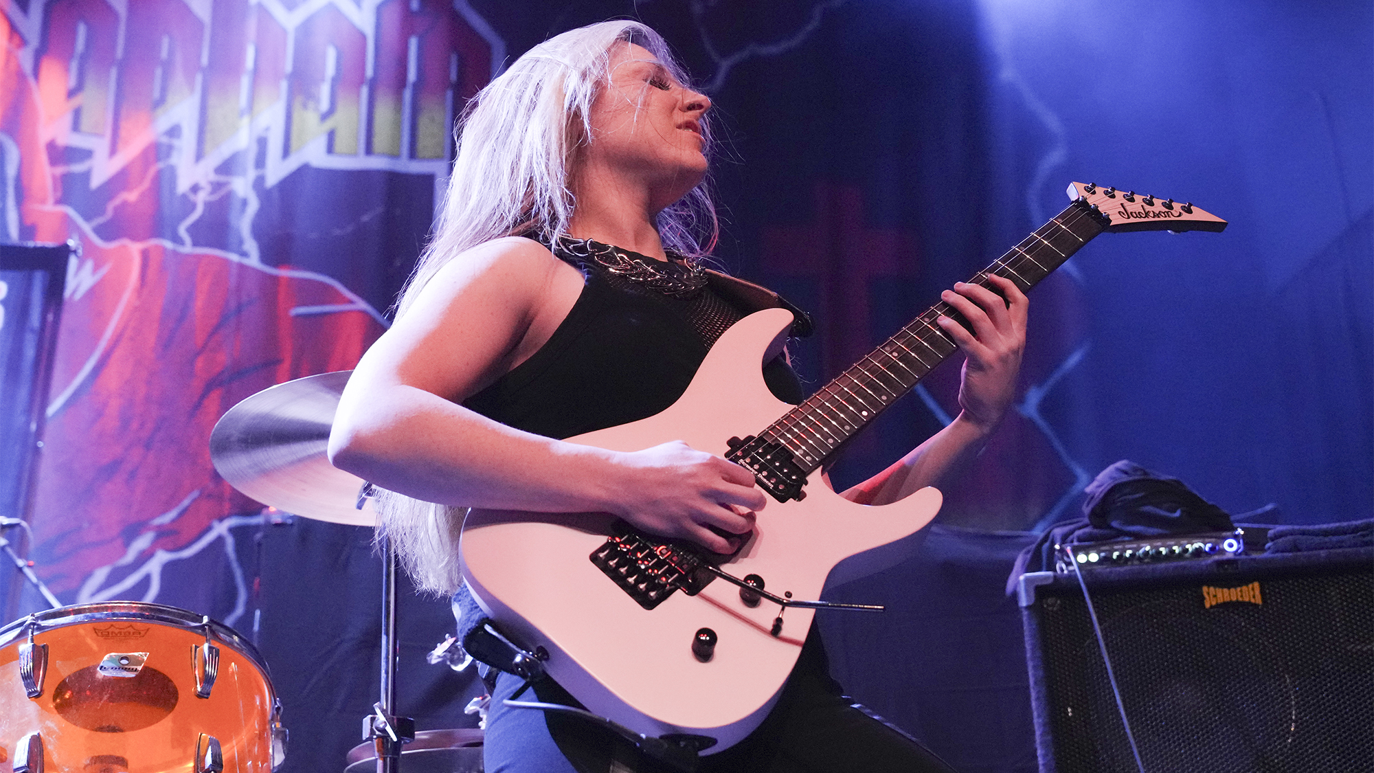 Alyssa Day of The Iron Maidens performs during Zakk Sabbath: King of the Monstours Tour at Emo's Austin on December 12, 2024 in Austin, Texas.