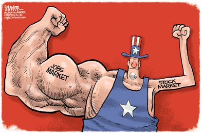 Editorial Cartoon U.S. uncle sam jobs market stock