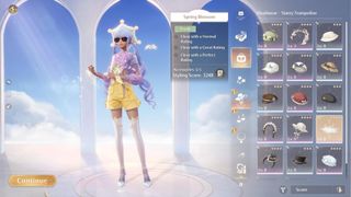 The screenshot shows the player’s wardrobe and clothing selection. in Infinity Nikki