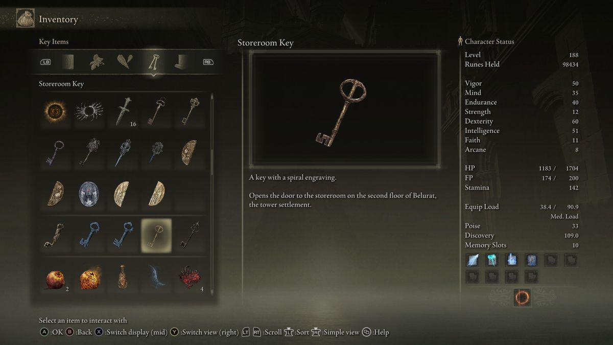 Screenshot showing Elden Ring: Shadow of the Erdtree's Hornsent Grandam, her location, quest rewards, and puzzle solutions