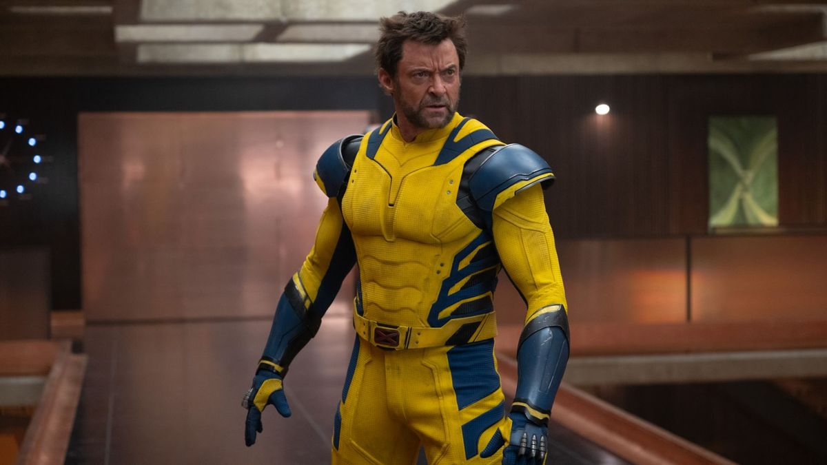 Hugh Jackman as Wolverine in the TVA during Deadpool and Wolverine