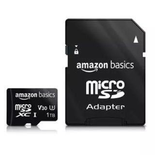 Product shot of Amazon Basics 1TB microSDXC Memory Card, one of the best Nintendo Switch SD cards
